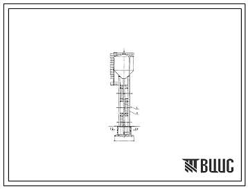 Типовой проект 901-5-41.87 Бесшатровые водонапорные башни со стальными баками с применением стволов из унифицированных сборных железобетонных элементов башня с баком емкостью 200 м3 высотой 24 м