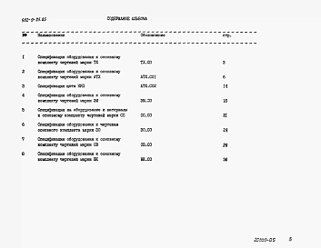 Альбом 5 Спецификации оборудования