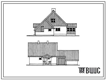 Типовой проект 143-000-474.13.86 4-комнатный мансардный жилой дом с хозяйственным помещением (для строительства в Эстонской ССР)