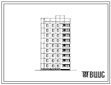 Типовой проект 76-090сп.85 Девятиэтажная блок-секция торцевая левая на 27 квартир