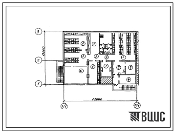 Типовой проект П-1-240(409-14-59.87) Технического подполье пристройки административно-бытовых помещений главного корпуса базы технического обслуживания и ремонта, (убежище на 240 человек, размеры убежища 18м на 13,2м, режимы вентиляции 1,2).