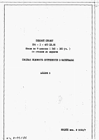 Альбом 6 Ведомость потребности в материалах.     