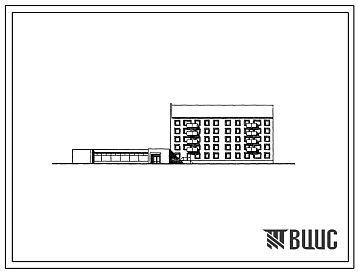 Типовой проект 114-066с/1.2 Блок-секция пятиэтажная двухсекционная 28-квартирная торцовая 2Б.2Б.2Б.-2Б.2Б.2Б. со стенами из кирпича со встроенно-пристроенным магазином «Товары для дома» торговой площадью 400 м? (в конструкциях ИИС-04).