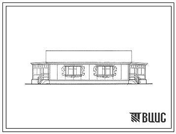Типовой проект 181-209-29.84 Дом 1-этажный на две 3-комнатные квартиры типа 3Б (с вариантом набора квартир 2Б, 4Б). Для строительства в 1В климатическом подрайоне, 2 и 3 климатических районах Казахской ССР.