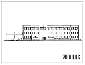 Типовой проект 416-1-249с.91 Административно-бытовой корпус автотранспортного предприятия на 100 грузовых автомобилей в год (для южных районов)