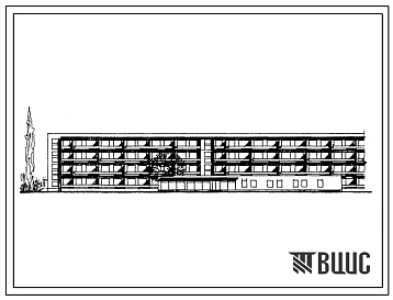 Типовой проект 164-80-13П Четырехэтажное общежитие на 600 мест для рабочих, служащих, студентов и учащихся профтехучилищ.