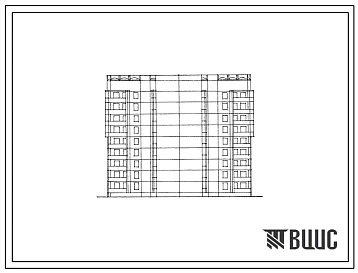 Типовой проект 134-052.13.87 Девятиэтажная блок-секция трехлучевая на 45 квартир. Для Волгоградской области