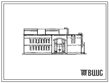 Фасады Типовой проект 416-3-28с.91 Районный информационно-вычислительный центр II группы с несущими кирпичными стенами для районов сейсмичностью 8 баллов