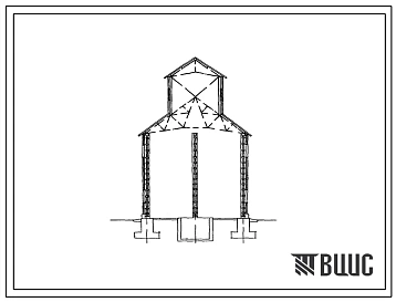 Типовой проект 812-29 Отделение вентилируемых бункеров емкостью 100 тонн зерна к зерноочистительно-сушильным комплексам ОБВ-100.