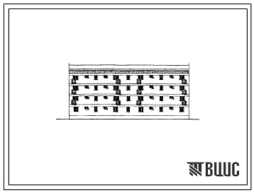Типовой проект 77-087сп.85 Четырехэтажная блок-секция рядовая на 16 квартир