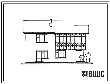 Типовой проект 144-44-47с.13.87 Одноквартирный 2-х этажный 4-х комнатный жилой дом для индивидуального строительства на сложном рельефе в восточной Грузии (стены из кирпича)