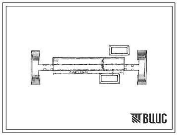Типовой проект Ау-II,III,IV,V-150-76/30 Быстровозводимое убежище на 150 человек с применением промышленного и упрощенного оборудования. Стены из лесоматериалов (убежище на 150 человек, размеры убежища 23,4м на 3,6м, режимы вентиляции 1,2)