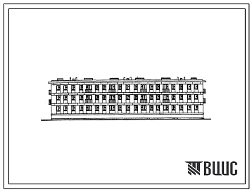 Типовой проект 1-307с-3с Трехэтажный трехсекционный дом на 36 квартир, с ваннами, с подвалом и без подвала