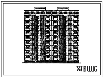 Типовой проект 105-0130.1сп.13.87 Блок-секция 9-этажная 36-квартирная рядовая 4.2-2.4 для г.Чимкента. (Вариант проекта для строительства в г.Джамбуле на обычных грунтах 105-0130.2с.13.87).