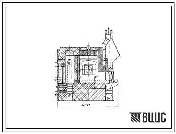 Типовой проект 406-9-318.86 Печь нагревательная камерная размерами пода 0,7 х 0,7 м на газе и мазуте с отводом дыма в боров