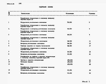 Альбом 8 Сборник спецификаций оборудования