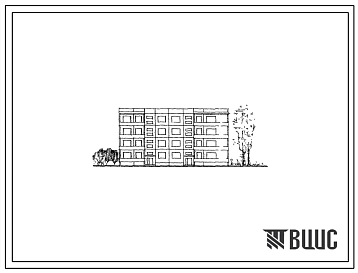 Типовой проект 76-08СП Крупнопанельная четырехэтажная блок-секция поворотная левая на 16 квартир (двухкомнатных 8, трехкомнатных 8). Для районов сейсмичностью 8 баллов.