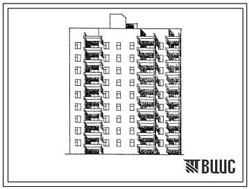 Типовой проект 177-04пв.85 9-этажная блок-секция рядовая 1Б-2Б-3Б-4Б (правая) 35-квартирная. Для строительства во 2 и 3 климатических районах на грунтах 2 типа просадочности и подрабатываемых территориях.
