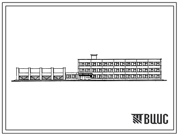 Типовой проект 416-1-99 Административно-бытовой корпус автотранспортного предприятия на 300 грузовых автомобилей с открытой стоянкой.