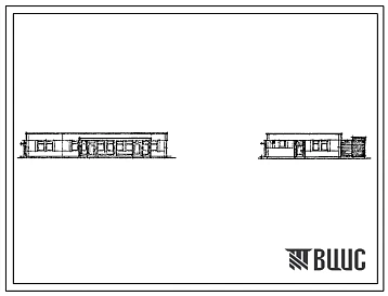 Типовой проект ВП-300-83 (04-75-КП) Чайная солдатская на 40 мест с магазином Военторга в каркасно-панельных конструкциях серии 1.020-1 и серии ИИ-04
