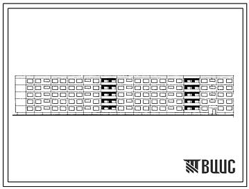 Типовой проект 1Лг-502В-9л Пятиэтажный девятисекционный крупнопанельный жилой дом на 134 квартиры