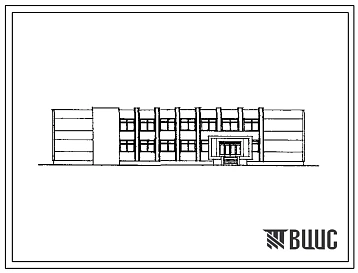 Типовой проект 281-1-25-155 Сельский дом быта на 35 рабочих мест. Здание двухэтажное в конструкциях серии 25. Стены из однослойных легкобетонных панелей.