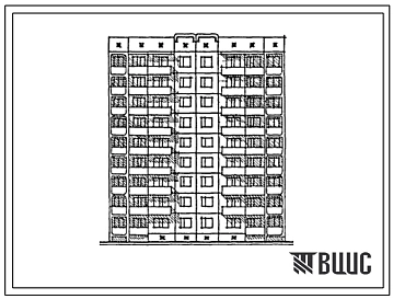 Типовой проект 135-0283п.13.86 Девятиэтажная блок-секция рядовая на 36 квартир. (Ввод опубл. в И-10-86)