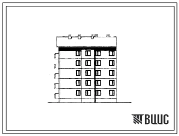 Типовой проект 135-0148с.85 5-этажная торцевая левая блок-секция на 10 квартир 3Б-5Б