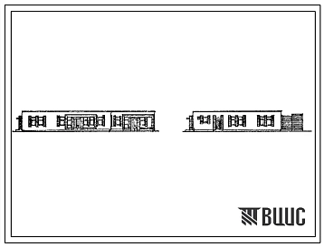 Типовой проект ВП-300-83 (04-77-КК) Чайная солдатская на 80 мест с магазином Военторга со стенами из кирпича и внутренним каркасом серии 1.020-1 и серии ИИ-04