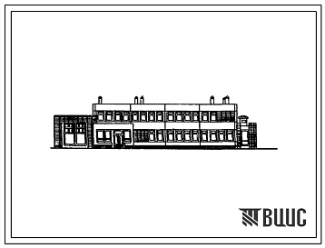 Типовой проект 807-133 Административное здание с санпропускником на 60 человек для животноводческих комплексов и ферм