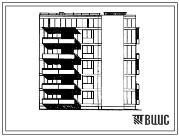 Типовой проект 67-036/1 Пятиэтажная блок-секция на 15 квартир угловая (Т-образная) 2Б.2Б.2Б, правая