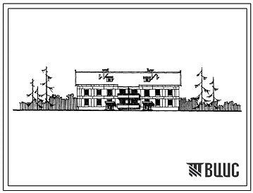 Типовой проект 113-24-76 Двухэтажный двухсекционный жилой дом на 12 квартир (однокомнатных 1Б-4, двухкомнатных 2А-4, 2Б-4). Для сельского строительства во 2 и 3 климатических районах