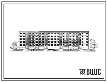 115-102-4с/1Пятиэтажный четырехсекционный дом на 60 квартир (однокомнатных 1Б-10, двухкомнатных 2Б-20, трехкомнатных 3Б-30, четырехкомнатных 4Б-10) со стенами из блоков пильных известняков. Для строительства в районах сейсмичностью 8 баллов в 3Б климатиче