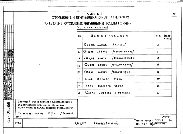 Альбом 4 Часть 1 Архитектурно-строительные чертежи выше отм.0.000. Часть 2 Отопление и вентиляция выше отм.0.000 Раздел 2-4 Отопление СРТ с конвекторами &quot;Комфорт-20&quot;. Часть 3 Водоснабжение и канализация выше отм.0.000. Часть 4 Газоснабжение. Час
