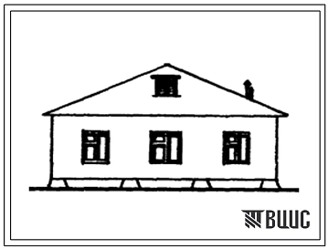 Типовой проект 189-000-135с Одноквартирный трехкомнатный жилой дом с глинобитными стенами, усиленными каркасом. Для индивидуальных застройщиков.
