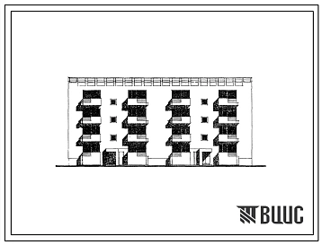 Типовой проект 155-02с Четырехэтажная блок-секция рядовая на 16 квартир (трехкомнатных 3Б-8, четырехкомнатных 4А-8). Для строительства в 4А климатическом подрайоне сейсмичностью 7, 8 и 9 баллов на непросадочных и просадочных грунтах 1 и 2 типа