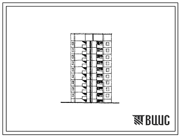 Типовой проект 135-0274с.13.86 9-этажная поворотная блок-вставка с внутренним углом 120 для Бурятской АССР