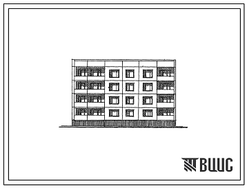 Типовой проект 121-067/1 Четырехэтажный жилой блок общежития на 80 человек для рабочих и служащих.