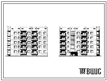 Типовой проект 135-0175с/1 Пятиэтажная блок-секция торцевая левая на 15 квартир (двухкомнатных 2Б-10, трехкомнатных 3А-5). Для строительства в 4 климатическом районе сейсмичностью 7 и 8 баллов