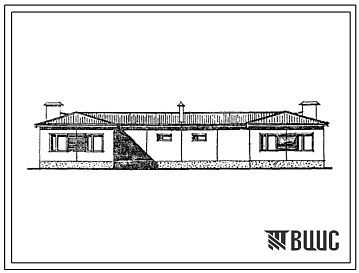 Типовой проект 181-000-316сп.85 1-этажный 2-квартирный жилой дом с 4-комнатными квартирами. Для строительства в 4А климатическом подрайоне сейсмичностью 7 баллов на грунтах 2 типа просадочности.