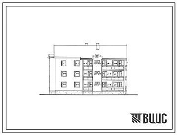 Типовой проект 89-0128.13.89 Блок-секция торцовая левая 3-этажная 9-квартирная с 1-2-3-комнатными квартирами (для строительства в Белорусской ССР)
