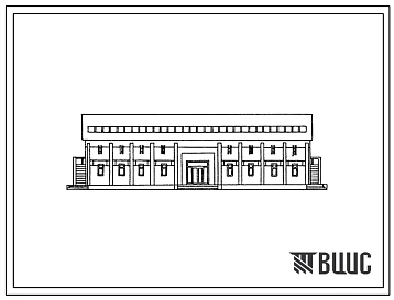 Типовой проект 416-9-38.13.87 Административное здание с трибунами для зрителей. Для РСФСР