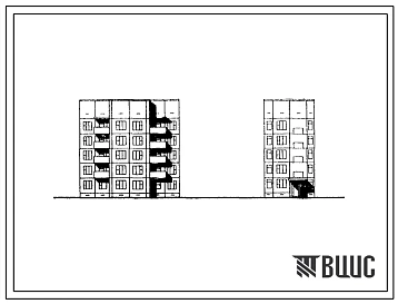Типовой проект 125-027/1 Пятиэтажная блок-секция на 20 квартир поворотная вс внешним углом 135? (однокомнатных 1А — 16, двухкомнатных 2А — 4). Для строительства в IВ и IД климатических подрайонах в г.Братске и г.Усть-Илимске.