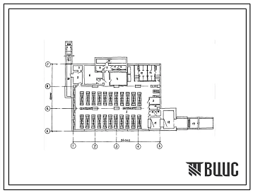 Типовой проект А-II,III-600-245.83 Здание для стоянки электрогрузчиков отдельно стоящее заглубленное, (убежище на 600 человек, размеры убежища 24м на 18м, режимы вентиляции 1,2).