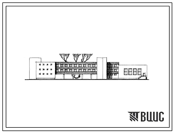 Типовой проект 224-3-9 Средняя школа-интернат на 10 классов (340 учащихся) для строительства в 1В климатическом подрайоне, 2 и 3 климатических районах