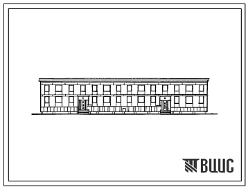 Типовой проект 1-309к-16 Двухэтажный дом на 44 комнаты со стенами из крупных керамзитобетонных блоков