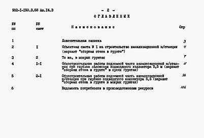 Альбом 14 Сметы. Подземная часть