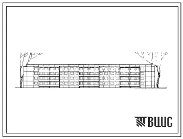 Типовой проект 111-76-4СП/69 Шестисекционный крупнопанельный четырехэтажный дом на 56 квартир (однокомнатных 16, двухкомнатных 24, трехкомнатных 16). Для районов сейсмичностью 8 баллов.