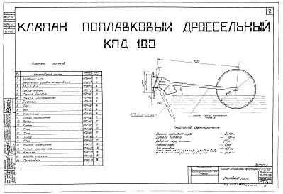 Альбом 1 Клапан поплавковый дроссельный КПД 100