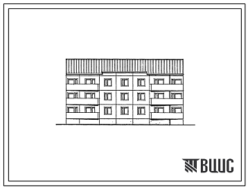 Типовой проект 121-0189.13.88 3-этажная 12-квартирная рядовая блок-секция 3.1.2.3 для строительства в Московской области